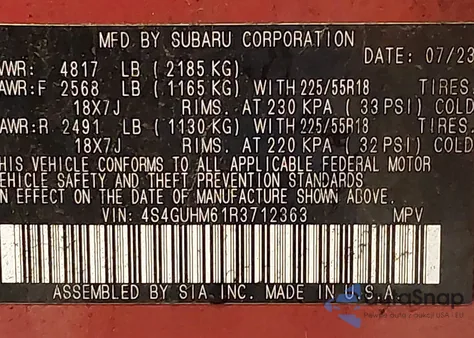 2024 Subaru Crosstrek Limited from USA, damaged, VIN 4S4GUHM61R3712363